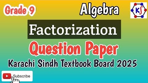 How to Factorize || Important Questions || Unit 4 #class9 #maths #karachisindhboard