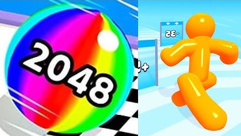Ball run 2048 vs Tall man run 3D - ASMR games ( New Update ) Max level Gameplay Ios games 