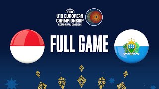 Monaco v San Marino | Full Basketball Game | FIBA U18 European Championship 2023