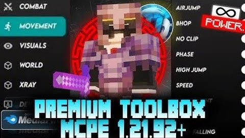 MCPE Toolbox 1.21.92+ MOD MENU ⚒️ | GOD MODE Hack Client! 💥 32-Bit & 64-Bit Support!
