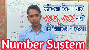 Sankhya rekha / Number line par under root 7.2 ko nirupit karna in Hindi by S. K. sir
