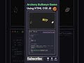 Archery Bullseye Game 🎯 | HTML CSS JavaScript Game Project | STM CODER #shorts