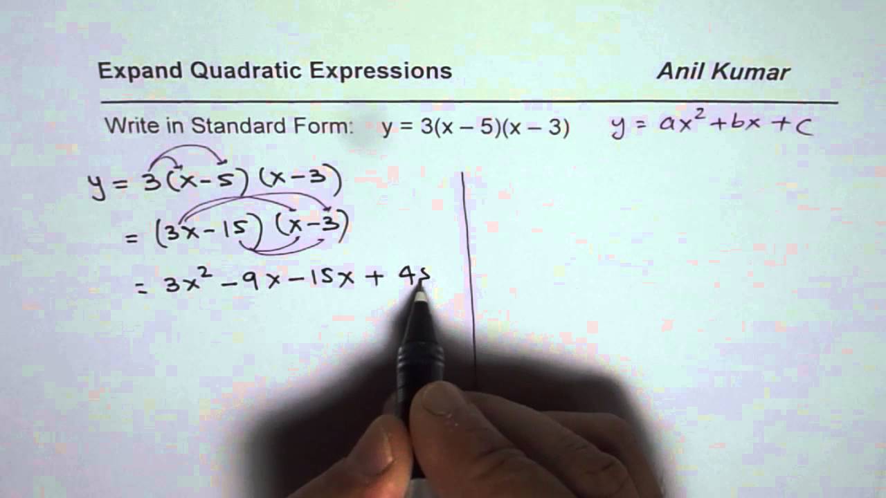 How to Convert Factor Form to Standard Quadratic Equation