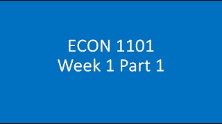 Week 1 Part 1