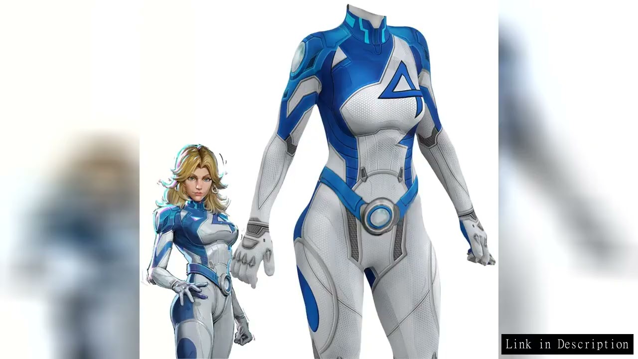 Invisible Woman Cosplay Sue Storm Costume PS5 GAME Superhero Spandex Zentai Bodysuit Outfits Hallowe