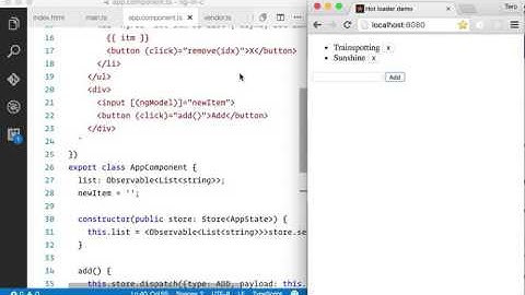 Angular 2 + @ngrx/store + Webpack Hot Loader