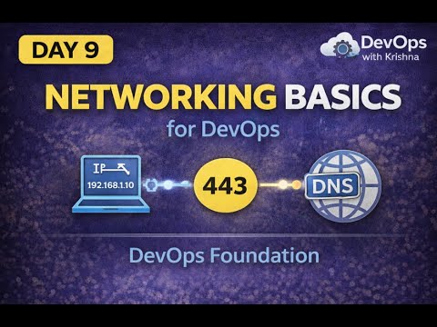 Day 9 | Networking Basics for DevOps | IP, Ports & DNS Explained | in ...
