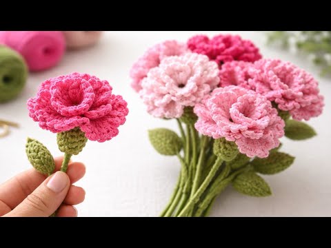 This crochet carnation looks so real... you won't believe it's handmade!