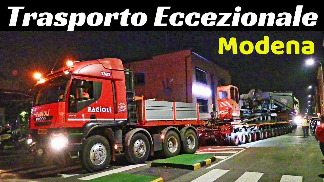 Trasporto Eccezionale Modena - 15 Luglio 2019 (Exceptional Transport) - 75 mt./500-tonne!