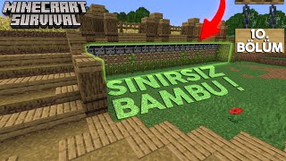 MINECRAFT SURVIVAL SINIRSIZ BAMBU VE MADEN !