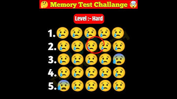 Memory Test 🤯 || Find The Odd Emoji Out || Emoji Puzzle Quiz || part 25 || #shorts #quiztime