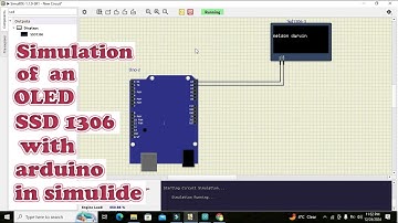 simulation of interface between oled ssd1306 with arduino UNO in simulide
