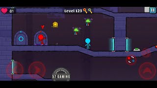 Red & Blue Stickman 2 Gameplay | Walktrough | Level 121-130 screenshot 3