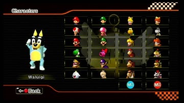 showing off my custom characters in mario kart wii ctgp