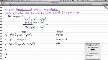 Discrete Math 1 - Tutorial 45 -  Rule of Universal Generalization