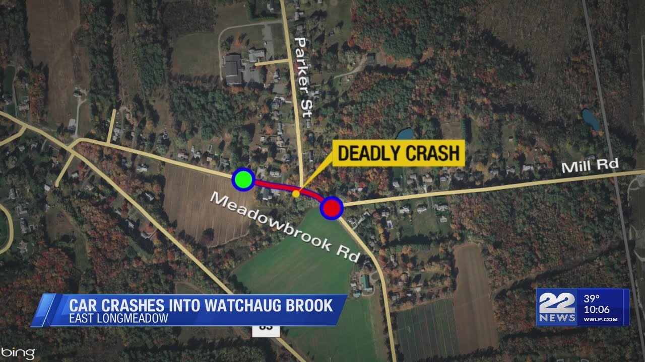 Woman dead after car crashes into brook in East Longmeadow YouTube