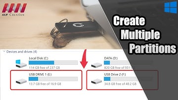 Create Multiple Partitions on a USB Flash Drive in Windows 10