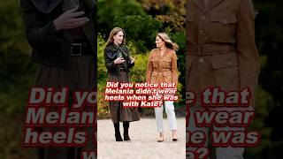 Did you notice that Melania didn't wear heels when she was with Kate? #melania #kate #camilla