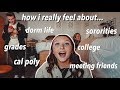 how I really feel about.. college, sororities, cal poly and freshman year Q&A!!!!