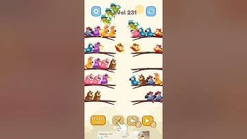 Bird Color Sort Puzzle Level 231 Solution
