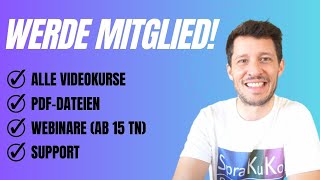 Werde Mitglied in meiner Online-Schule und lerne regelmäßig Deutsch!