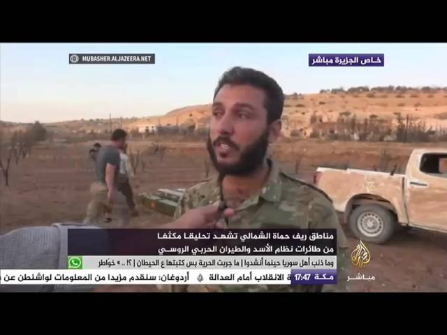 جانب من المعارك بين قوات المعارضة والنظام في ريف حماة الشمالي