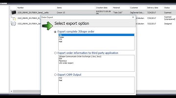 import and export order in 3shape Dental Designer