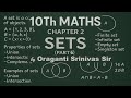 CH2 SETS Part-6 |10Th Maths by Oraganti Srinivas Sir|Telangana