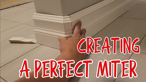 HOW TO CREATE A PERFECT MITER FOR BULLNOSE CORNERS | BASEBOARDS INSTALLATION