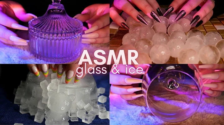 ASMR Scratching & Tapping on Textured Glass & ICE (No Talking) ASMR For Sleep