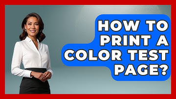 How To Print A Color Test Page? - Your Computer Companion
