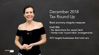 Dec 2018 Tax Round Up - No deductions if you don’t meet tax obligations