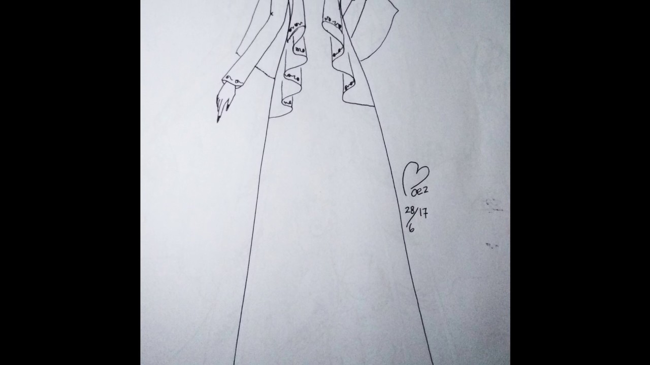 Drawing Moslem Fashion Menggambar Baju Muslim