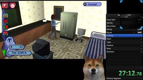The Sims 2 PSP Max Skills Speed Run First Entry!