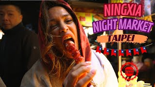 Insane STREET FOOD Tour!! NINGXIA  night market TAIPEI, Taiwan - Memorable BITES + Cocktails!