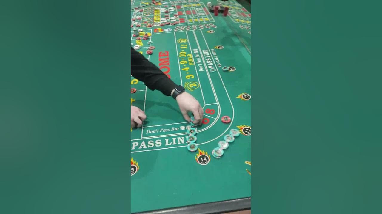 horseshoe Indianapolis craps dice table power pressing and winning. 1