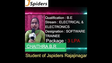 SUCCESSFULLY  placed as SOFTWARE TRAINEE | CHAITRA| 2023 jobs |JSPIDERS RAJAJINAGAR | CAREER |