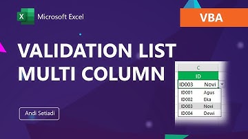 Membuat Data Validation List (Dropdown List) Multi Column