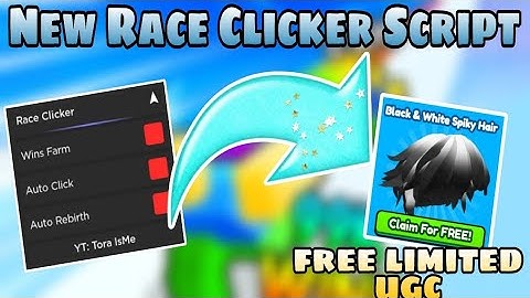[FREE LIMITED UGC] Race Click Script | Inf Wins, Rebirth | Roblox Scripts | Mobile/PC | Delta V-X