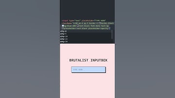 Create a inputbox with a Brutalist Design using Tailwind #tailwind #css #coding #code #web