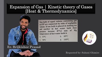 Two bulb of equal volume containing gas at STP are connected by tube of negligible volume. If one