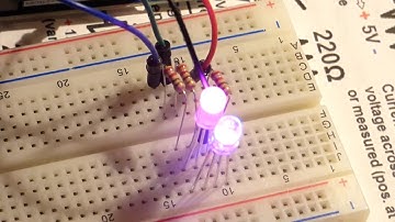 Arduino used to automatically change electronics RGB red green blue LED colors