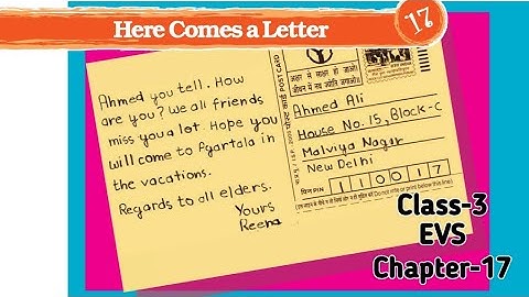 Here Comes a Letters Class 3 Chapter‐17 EVS(Looking Around) with question answer @NCERTTHEMIND