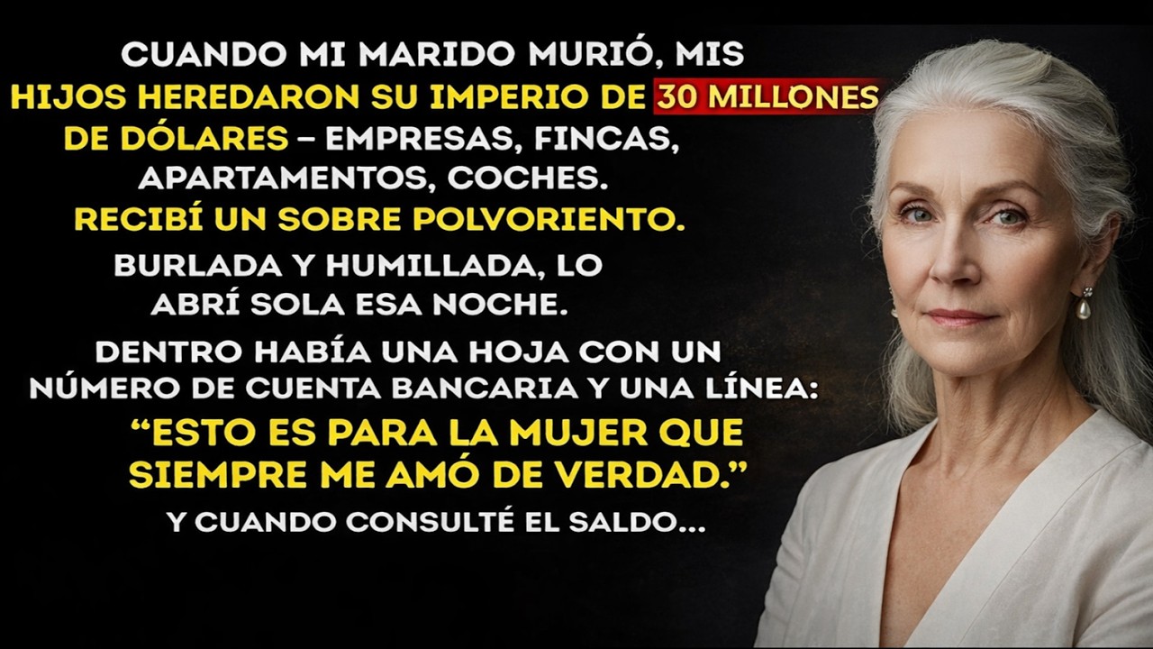 Mis hijos se quedaron con 30 millones de dólares — yo recibí un sobre polvoriento.