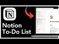 How To Create A To Do List In Notion