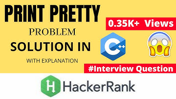 Print Pretty problem-C++ hackerrank