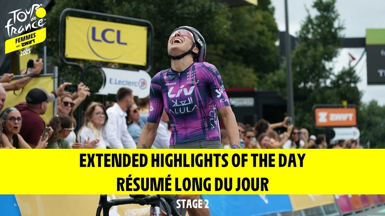 Extended Highlights - Stage 2 - Tour de France Femmes avec Zwift 2025