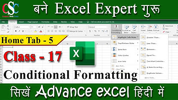 #17 MS Excel 2019 | Conditional Formatting | Cell Highlight rules | Hindi tutorial | By Sunil Sir