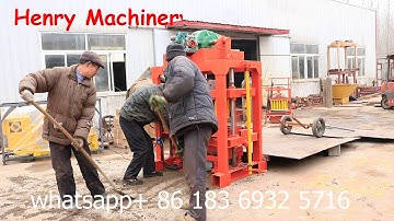QTJ4-40 Semi-automatic concrete hollow brick making machine