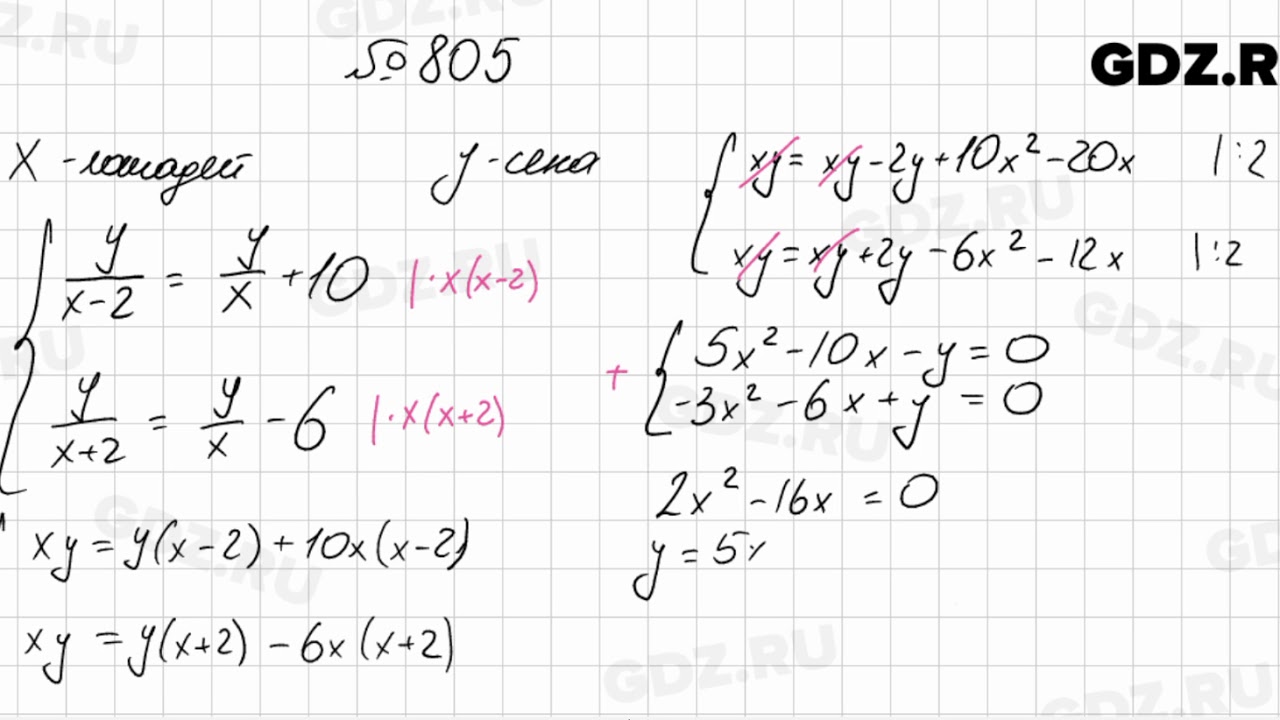 805 - Алгебра 7 класс Колягин - YouTube